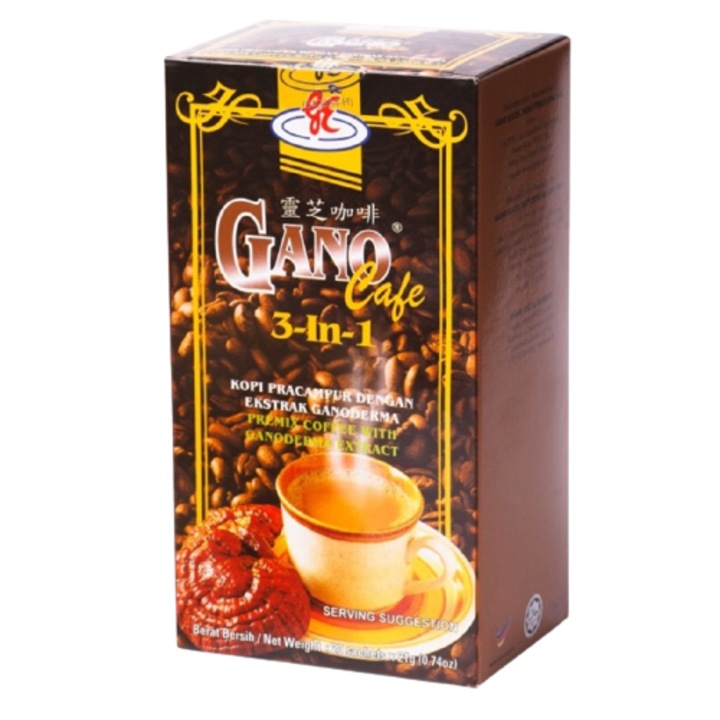 Cafea cu ganoderma, Gano Cafe 3 in1, 20 pliculete