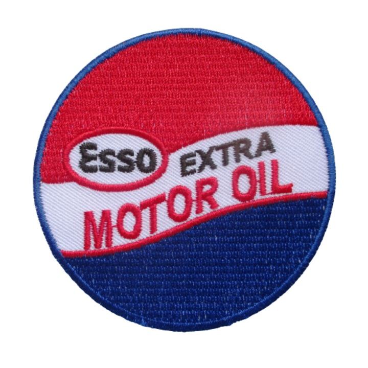 Petic textil route 66, 7.5 cm, Albastru/Rosu