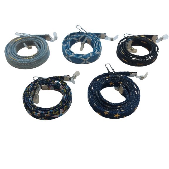 Set 5 bucati snur panglica multicolor, clasic, barbati, pentru ochelari de soare sau vedere 70 mm