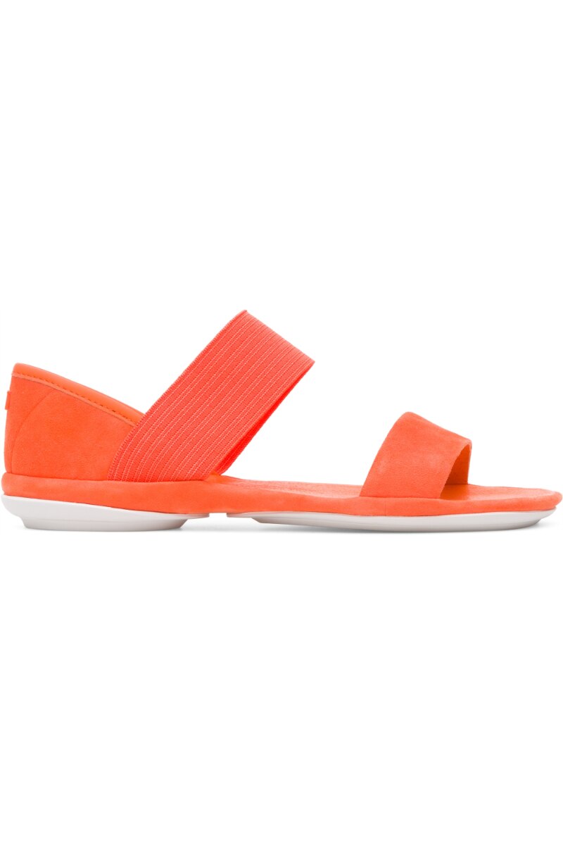 Sandale din piele intoarsa Camper, Casual, Portocaliu, Portocaliu