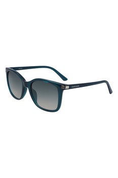 CALVIN KLEIN, Ochelari de soare patrati cu lentile in degrade, Albastru petrol, 54-19-140 Standard CALVIN KLEIN, Ochelari de soare patrati cu lentile in degrade, Albastru petrol, 54-19-140 Standard