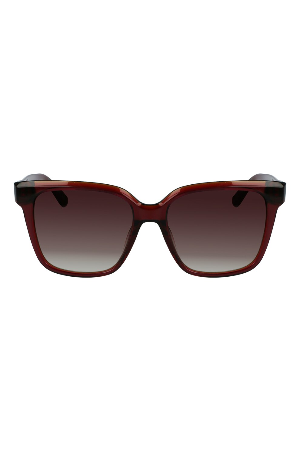 CALVIN KLEIN, Ochelari de soare dreptunghiulari cu lentile in degrade, Coniac, 55-17-145 Standard