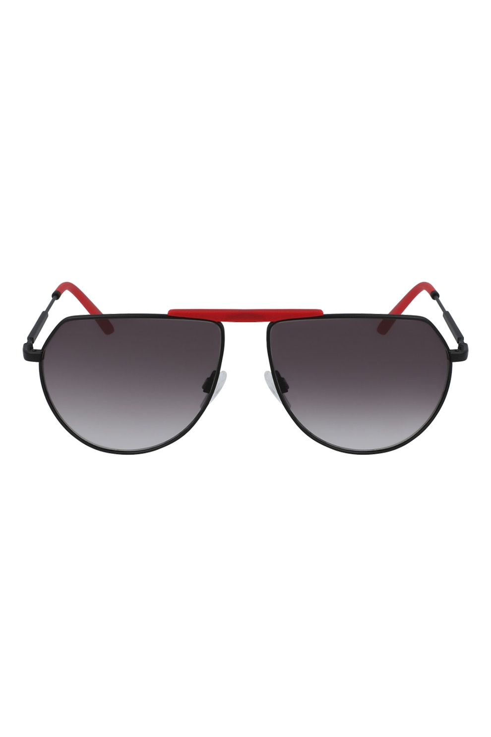 CALVIN KLEIN JEANS, Ochelari de soare aviator cu aspect contrastant, Negru/Corai, 58-15-145 Standard