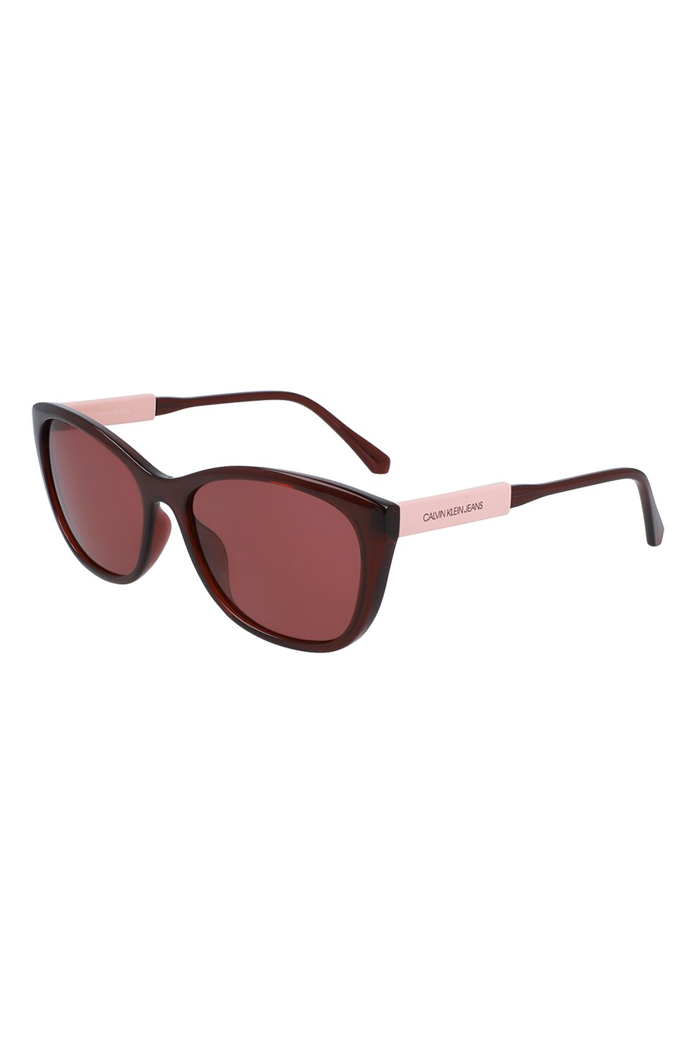 CALVIN KLEIN JEANS, Ochelari de soare cat-eye cu lentile uni, Violet pruna/Roz pastel, 57-17-140 Standard