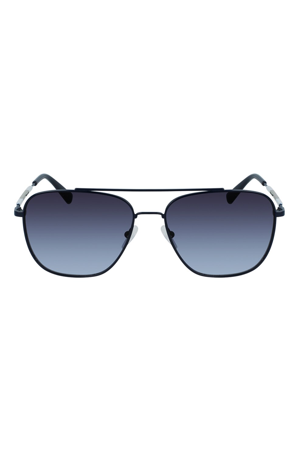 CALVIN KLEIN JEANS, Ochelari de soare unisex cu rama metalica, Bleumarin/Alb, 58-16-145 Standard