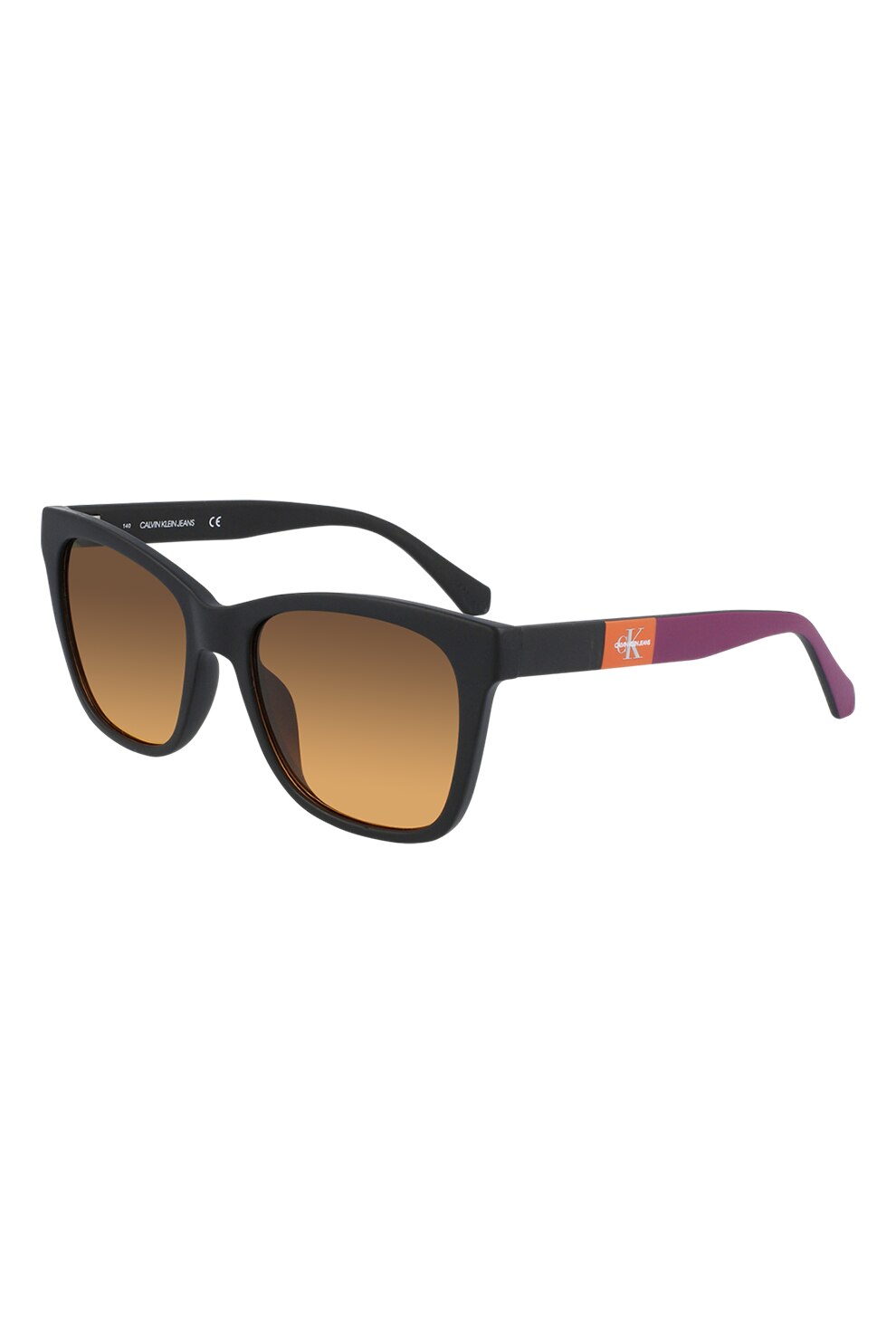 CALVIN KLEIN JEANS, Ochelari de soare cat-eye, Negru/Oranj/Roz fandango, 54-18-140 Standard