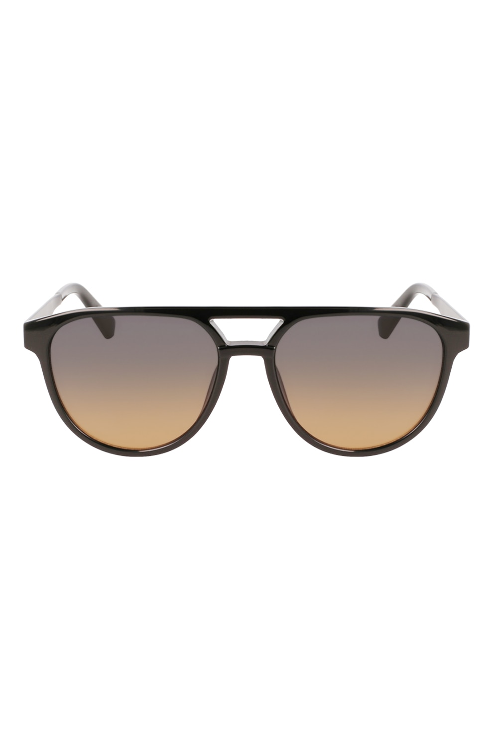 CALVIN KLEIN JEANS, Ochelari de soare aviator cu lentile in degrade, Maro taupe deschis/Negru, 56-16-145 Standard
