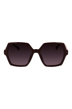 CALVIN KLEIN JEANS, Ochelari de soare patrati cu lentile in degrade, Roz somon/Maro inchis, 55-18-140 Standard CALVIN KLEIN JEANS, Ochelari de soare patrati cu lentile in degrade, Roz somon/Maro inchis, 55-18-140 Standard