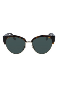Karl Lagerfeld, Ochelari de soare cat-eye cu aspect tortoise, Maro, 54-17-140 Standard Karl Lagerfeld, Ochelari de soare cat-eye cu aspect tortoise, Maro, 54-17-140 Standard