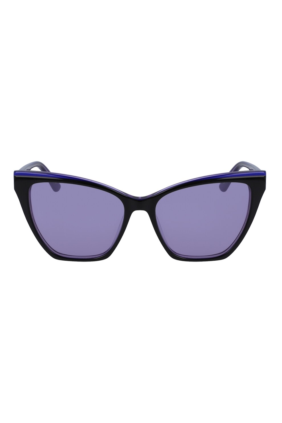 Karl Lagerfeld, Ochelari de soare cat-eye, Negru/Purpuriu, 54-16-140 Standard