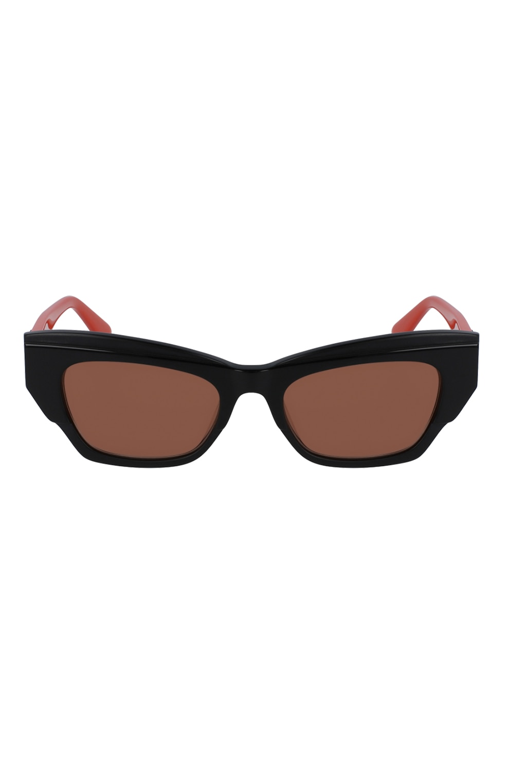 Karl Lagerfeld, Ochelari de soare cat-eye cu logo, Oranj/Negru, 50-19-140 Standard