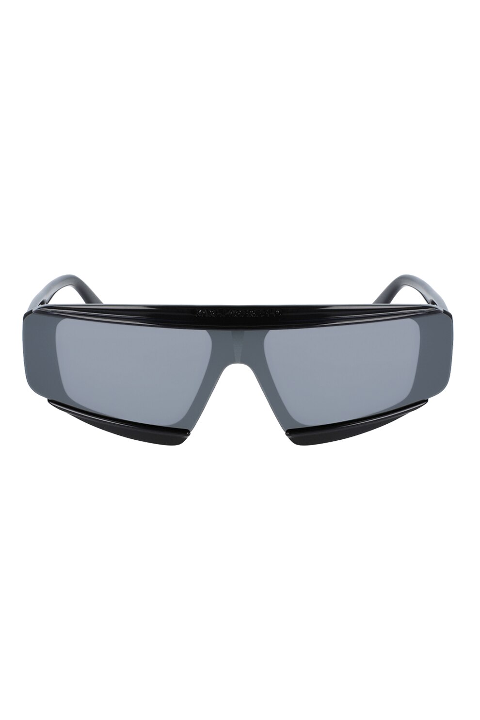 Karl Lagerfeld, Ochelari de soare shield cu logo, Negru, 66-20-135 Standard