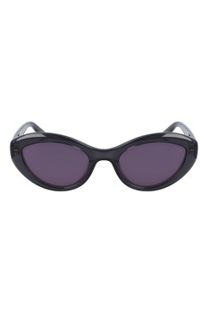 Karl Lagerfeld, Ochelari de soare cat-eye cu logo discret, Negru, 52-20-140 Standard Karl Lagerfeld, Ochelari de soare cat-eye cu logo discret, Negru, 52-20-140 Standard