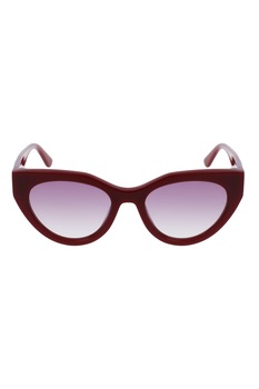 Karl Lagerfeld, Ochelari de soare cat-eye, Rosu Bordeaux, 52-19-140 Standard