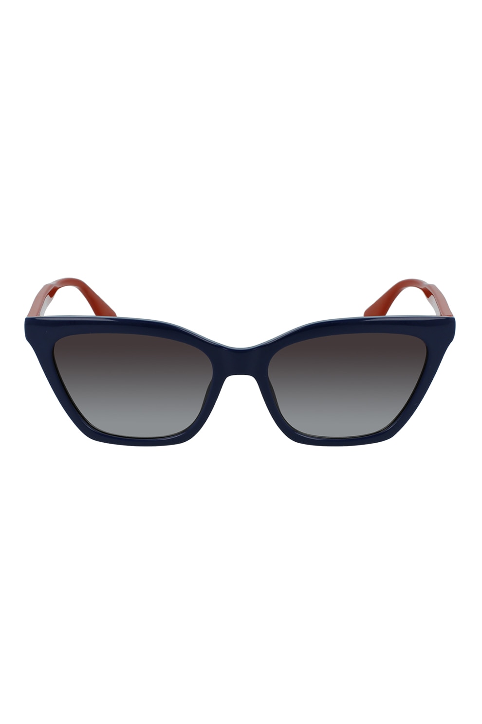 Karl Lagerfeld, Ochelari de soare cat-eye cu lentile in degrade, Rosu, 56-17-145 Standard