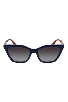 Karl Lagerfeld, Ochelari de soare cat-eye cu lentile in degrade, Rosu, 56-17-145 Standard Karl Lagerfeld, Ochelari de soare cat-eye cu lentile in degrade, Rosu, 56-17-145 Standard