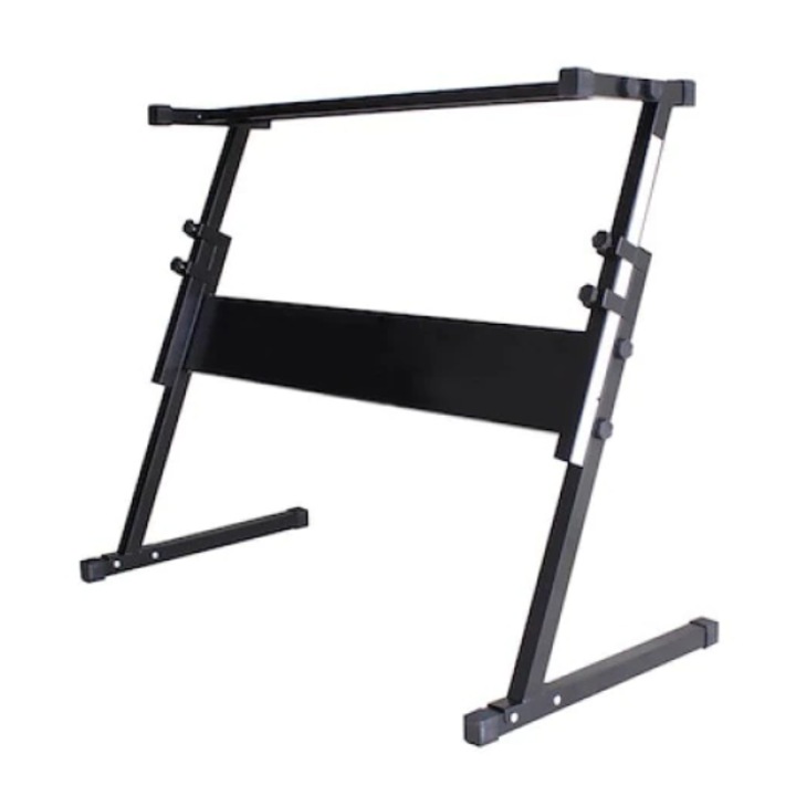 KlaussTech Billentyűs állvány, állítható, alátámasztott súly 7 kg, 50-80 cm, fekete