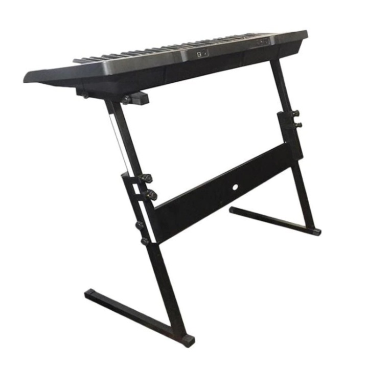 KlaussTech orgonaállvány, modern, ellenálló fém anyag, max. 7 kg támaszték, állítható magasság, 80-50 cm, fekete szín