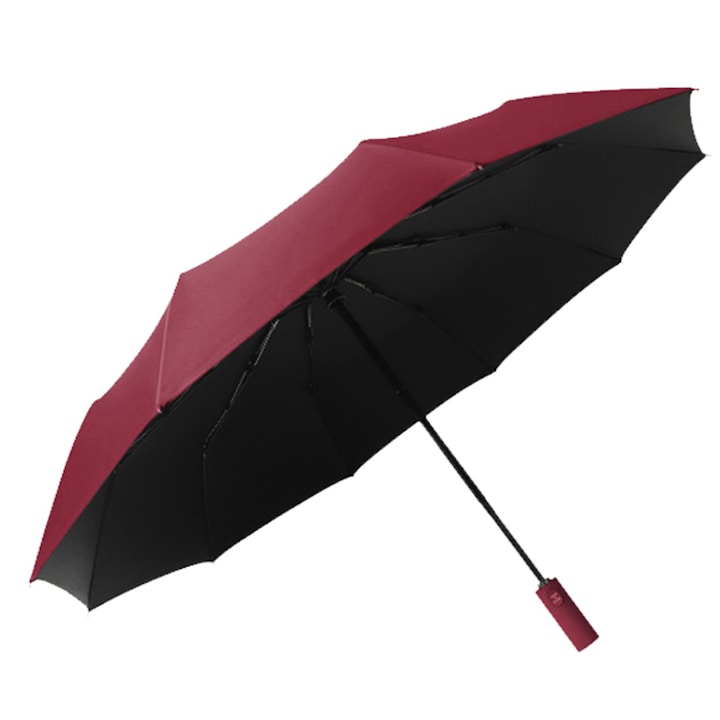 OEM női összecsukható esernyő, automatikus nyitás, Uni modell, 105 x 61 cm, piros