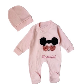 Salopeta cu caciulita din bumbac, Beautiful Salopeta cu caciulita din bumbac, Beautiful