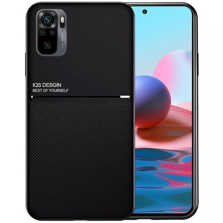 Husa de protectie telefon pentru Xiaomi Redmi Note 10, Functie Magnetica, Improved Special Design, Negru