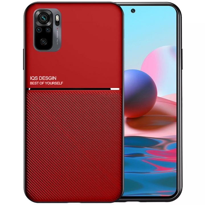 Защитен калъф за телефон Xiaomi Redmi Note 10 5G / Poco M3 PRO, Magnetic Function, Improved Special Design, Optim Tech Protect, Червен