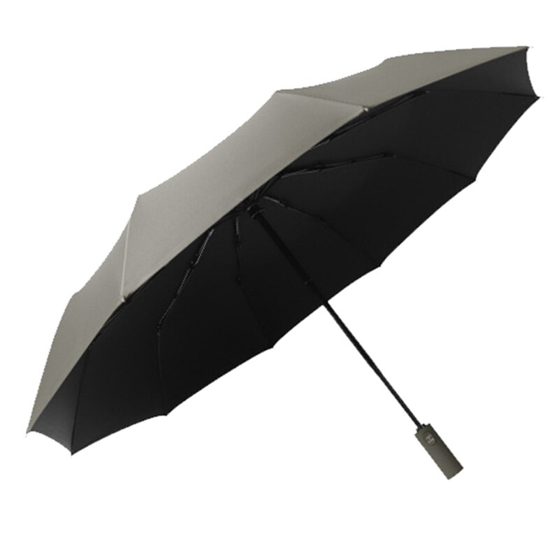 Umbrela pliabila pentru barbati, Deschidere automata, Model uni, 105 x 61 cm, Gri