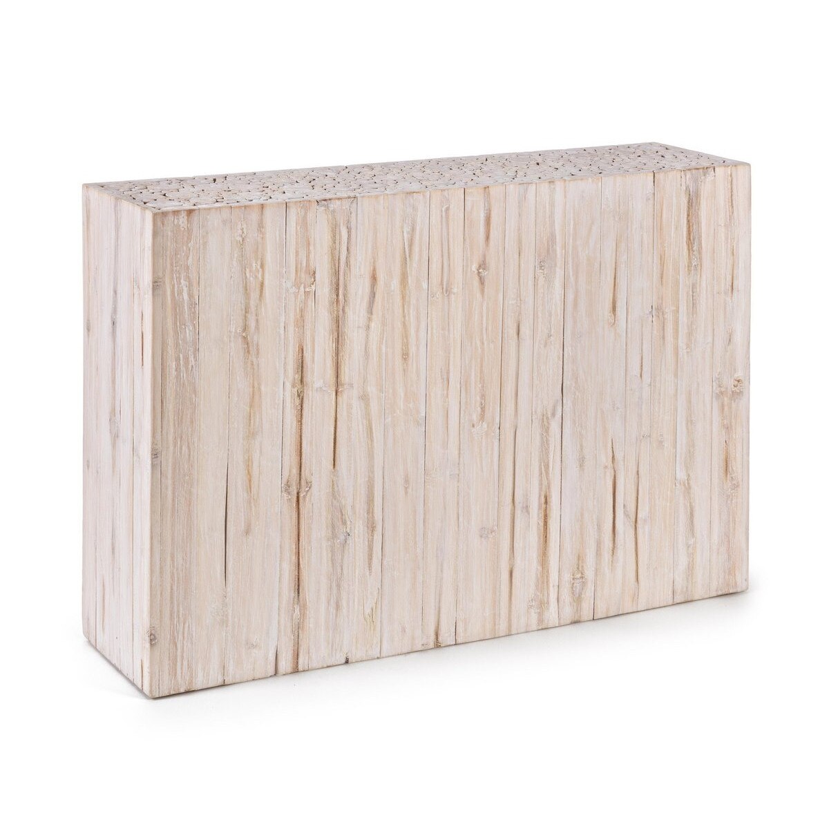 Consola lemn natur patinat cu alb Ermitas 109 cm x 30 cm x 79 h