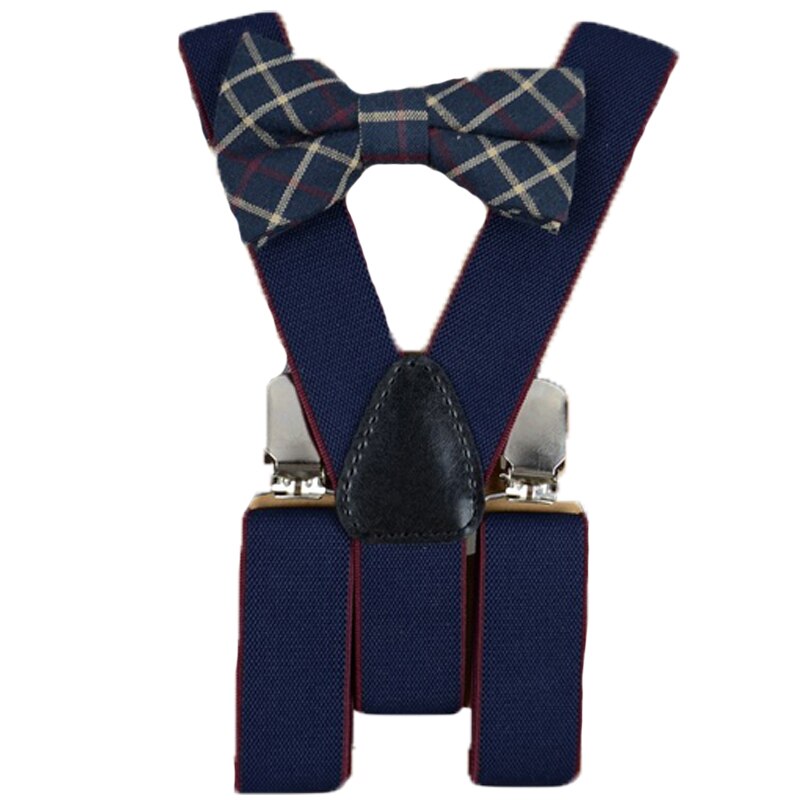 Set doua piese bretele si papion pentru baieti Topgal 090215M-1, Bleumarin