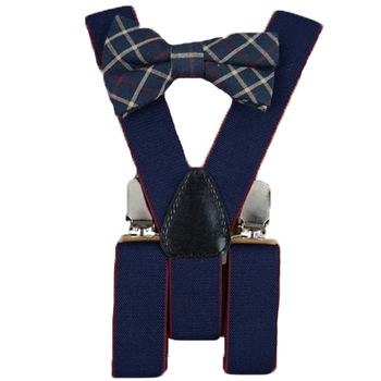 Set doua piese bretele si papion pentru baieti Topgal 090215M-1, Bleumarin Set doua piese bretele si papion pentru baieti Topgal 090215M-1, Bleumarin