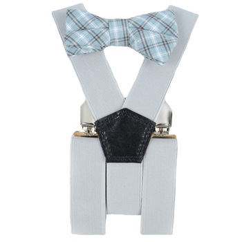 Set doua piese bretele si papion pentru baieti Topgal 090215G, Gri Set doua piese bretele si papion pentru baieti Topgal 090215G, Gri