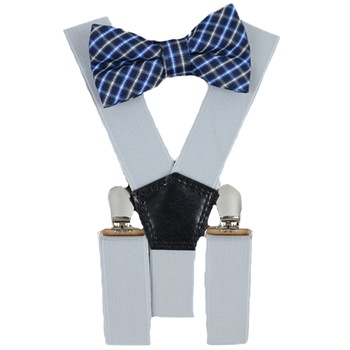 Set doua piese bretele si papion pentru baieti Topgal 090215H, Gri Set doua piese bretele si papion pentru baieti Topgal 090215H, Gri