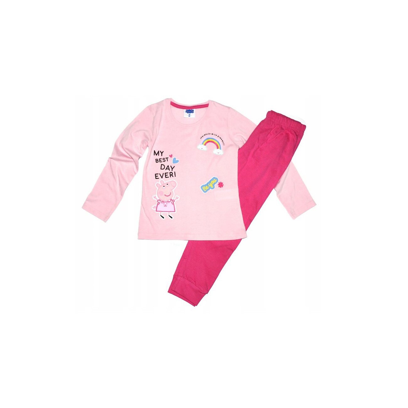 Pijama Peppa Pig My Best Day, maneca lunga 9655, Roz