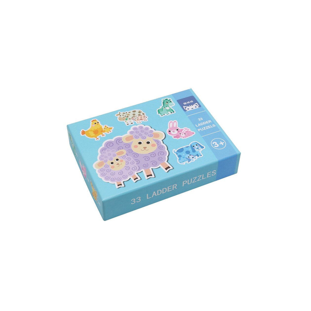 Cutie cu 6 puzzle-uri progresive, 33 piese, Ferma Multicolor