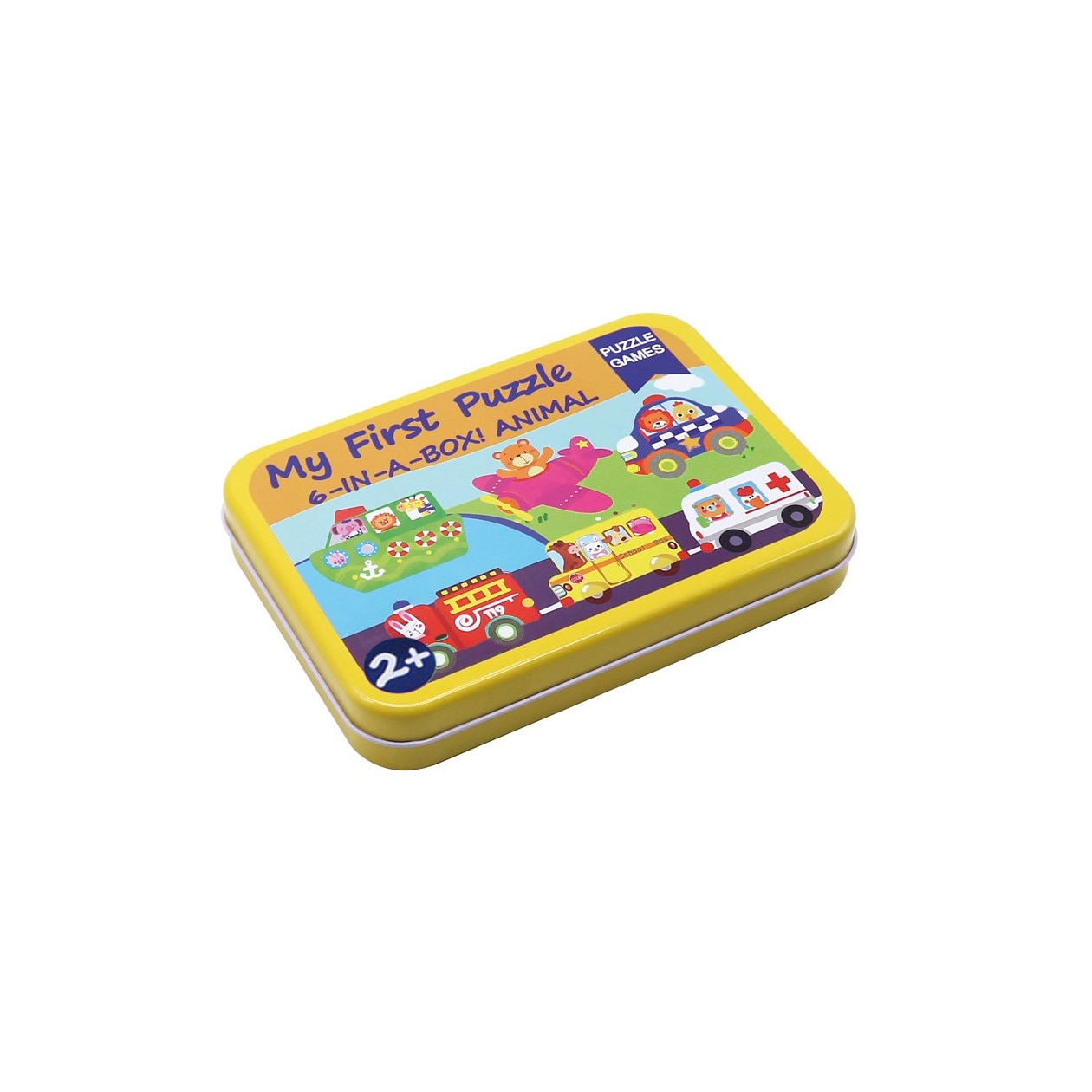 Cutie cu 6 puzzle-uri progresive, Mijloace de transport Multicolor