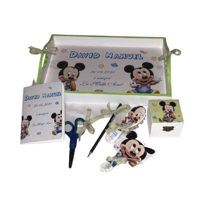 Set Tava Mot Turta Baby Mickey David, 7 piese