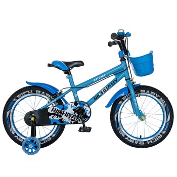 Bicicleta Copii 3-5 ani, Roti 14 Inch, C-Brake, Roti Ajutatoare cu LED, Rich Baby CSR14/03A, Cadru Albastru cu Design Negru Bicicleta Copii 3-5 ani, Roti 14 Inch, C-Brake, Roti Ajutatoare cu LED, Rich Baby CSR14/03A, Cadru Albastru cu Design Negru