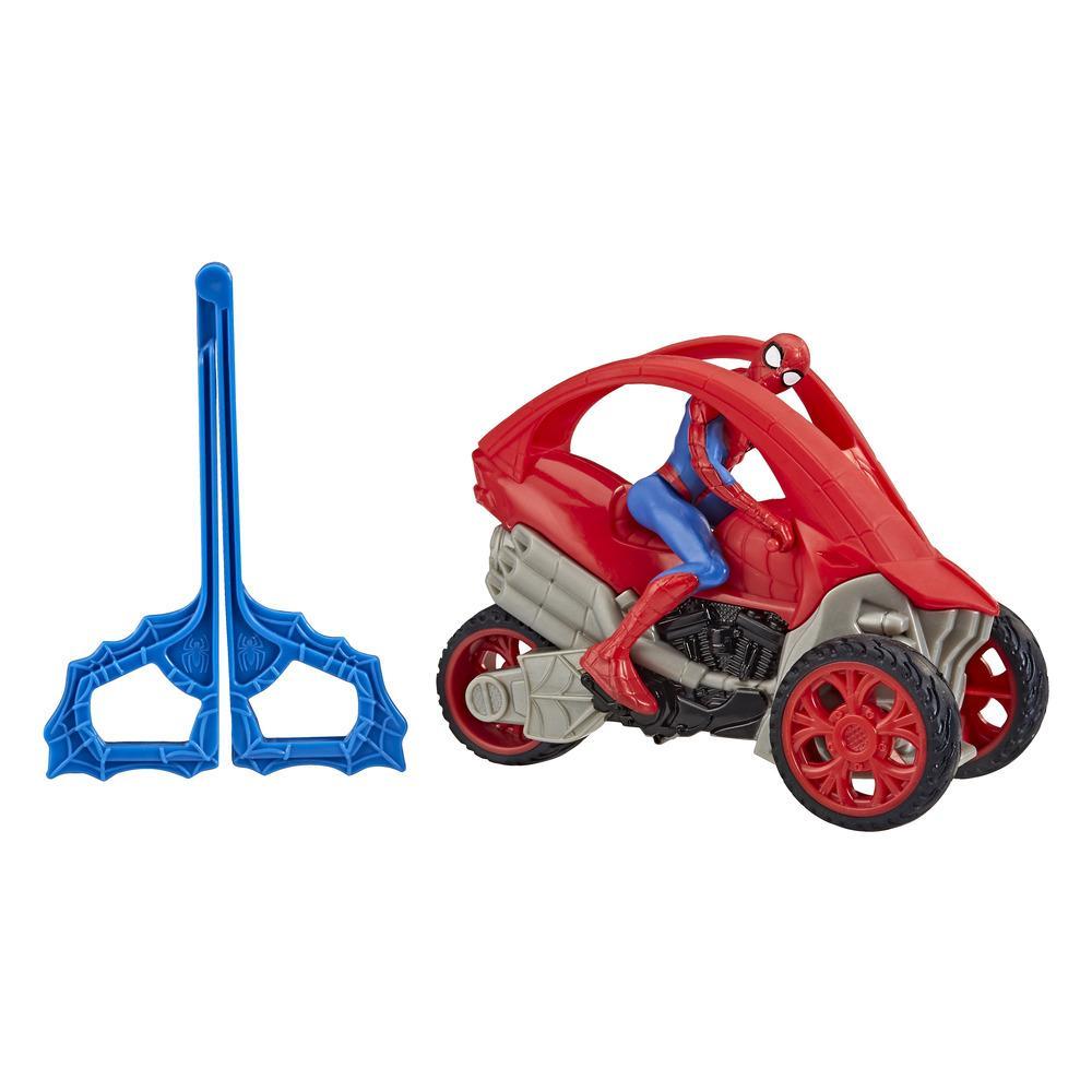 Figurina Spider-Man cu ATV, Rip N Go, 12cm, Hasbro