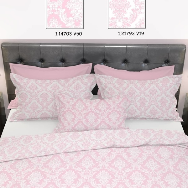 Lenjerie de pat 2 persoane Bosfor Decor 100%bumbac baroc roz