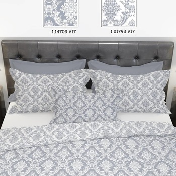 Lenjerie de pat 2 persoane Bosfor Decor 100%bumbac baroc gri Lenjerie de pat 2 persoane Bosfor Decor 100%bumbac baroc gri