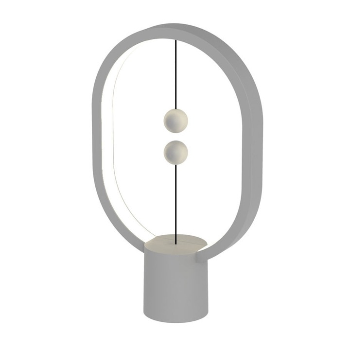 Allocacoc DH0098LG/HBLEMN Heng Balance Eclipse Mini műanyagvázas Usb-C csatlakozású lámpa, világosszürke