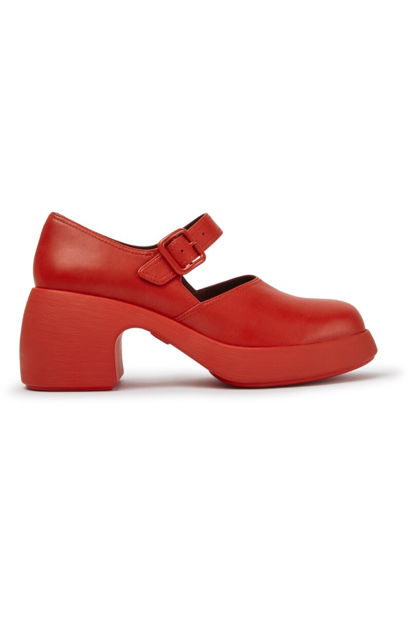 Pantofi dama Camper Thelma, Piele naturala, Toc 6.7, Rosu, Rosu