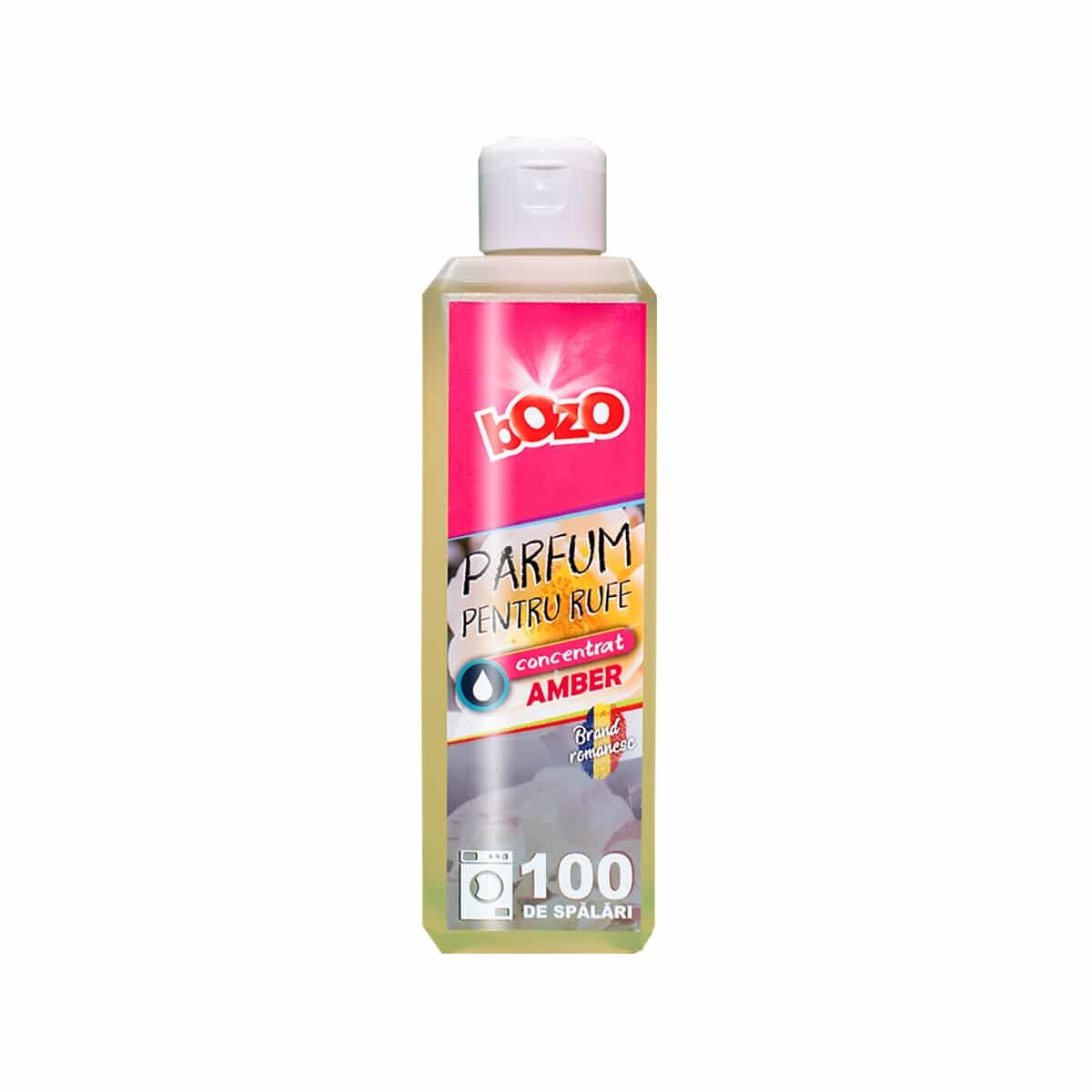 Parfum concentrat pentru rufe Bozo Amber - Chihlimbar, 250 ml, 100 spalari