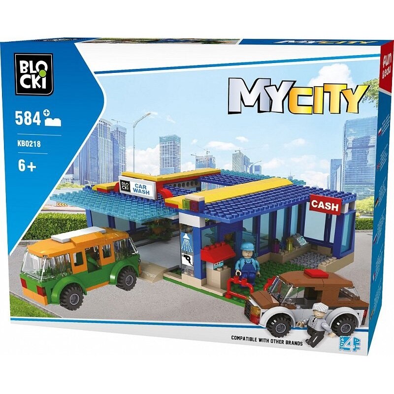 Set de construit, Spalatorie auto, 584 piese, 7toys
