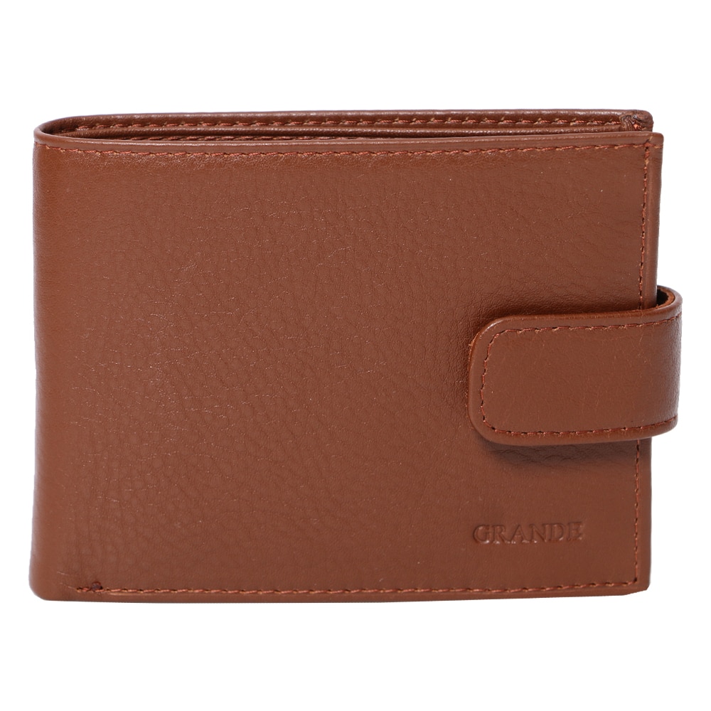 Portofel pliabil, pentru barbati, din piele naturala 1525LTBN maro deschis