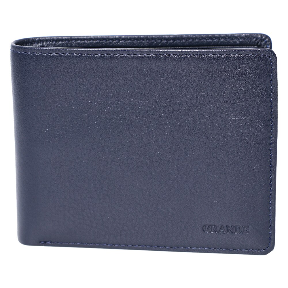 Portofel 2in1 cu port card, pentru barbati, din piele naturala, 1508NY albastru