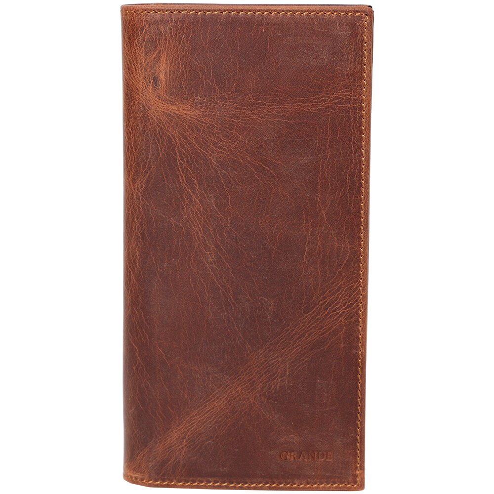 Portofel mare, unisex, din piele naturala 1764LTBN maro deschis