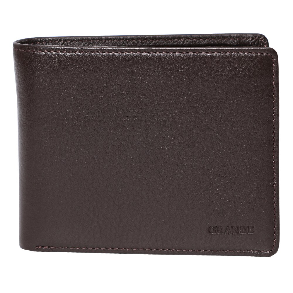 Portofel 2in1 cu port card, pentru barbati, din piele naturala, 1508BN maro