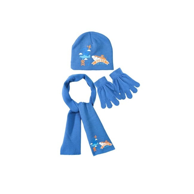 Set caciula, manusi, fular Planes 8788, Albastru