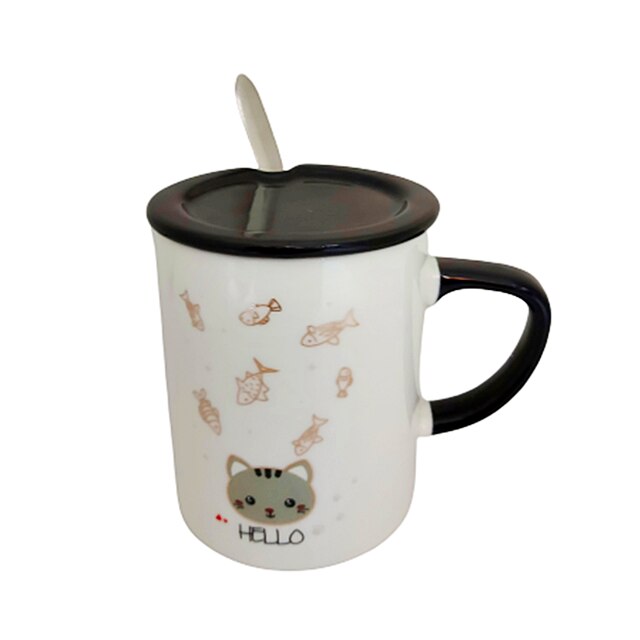 Cana pisica Moose 350ml, Cu capac ceramica